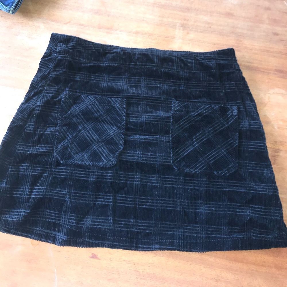 Black mini skirt